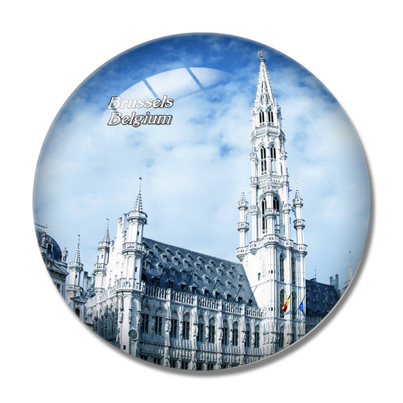 Belgium Grand Place Brussels 3D Fridge Magnet Crystal Glass