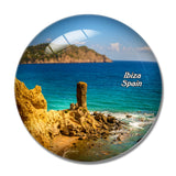 Spain Ibiza Cliffs 3D Fridge Magnet Crystal Glass