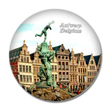 Belgium Grote Markt Antwerp 3D Fridge Magnet Crystal Glass