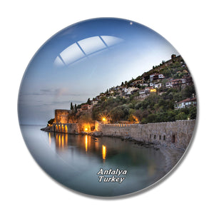 Turkey Alanya Castle Antalya 3D Fridge Magnet Crystal Glass