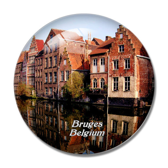 Belgium Historic Centre of Brugge Bruges 3D Fridge Magnet Crystal Glass