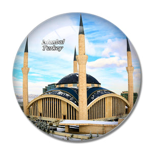 Turkey Cami Islam Minaret Muslim Religion Istanbul 3D Fridge Magnet Crystal Glass