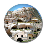 Turkey Cappadocia Inhabited Troglodyte Uchisar 3D Fridge Magnet Crystal Glass