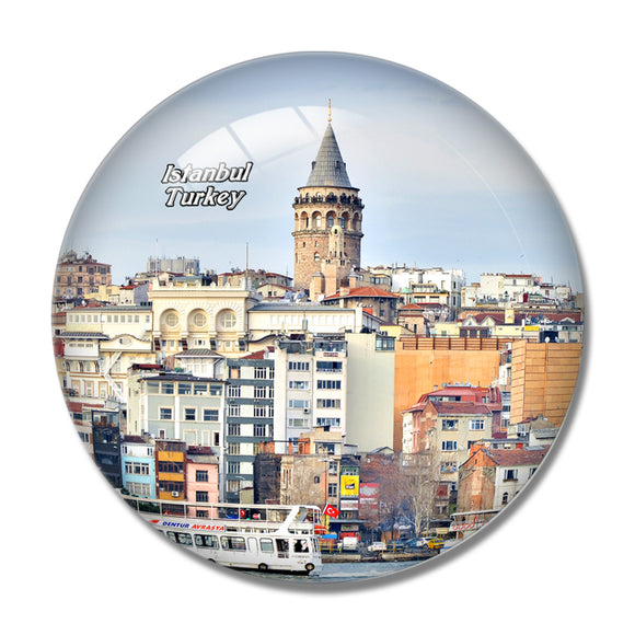 Turkey Galata Istanbul Tower 3D Fridge Magnet Crystal Glass