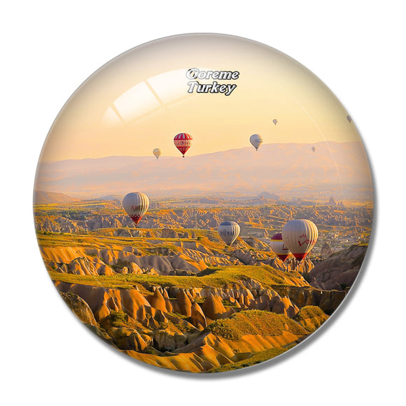 Turkey Hot Air Ballons Goreme 3D Fridge Magnet Crystal Glass