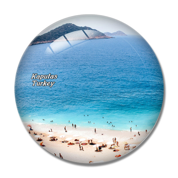 Turkey Kaputas Antalya Beach 3D Fridge Magnet Crystal Glass