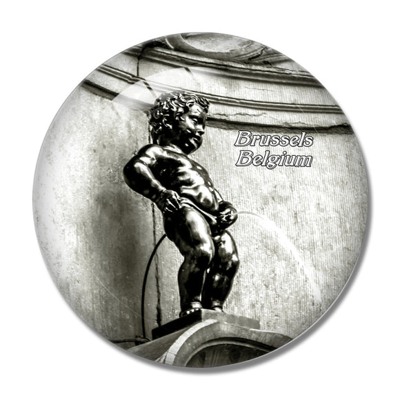 Belgium Manneken Pis Brussels 3D Fridge Magnet Crystal Glass