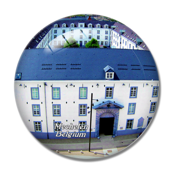 Belgium Mechelen 3D Fridge Magnet Crystal Glass