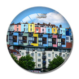 UK England Color House Bristol 3D Fridge Magnet Crystal Glass