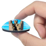 UK England Dunstanburgh Castle Northumberland 3D Fridge Magnet Crystal Glass