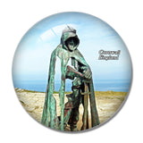 UK England King Artus Statue Cornwall 3D Fridge Magnet Crystal Glass