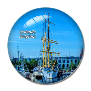 Belgium Ostende 3D Fridge Magnet Crystal Glass