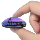 UK England Whitby East Pier 3D Fridge Magnet Crystal Glass