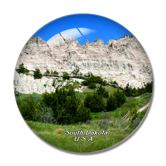 USA America Badland National Park South Dakota 3D Fridge Magnet Crystal Glass