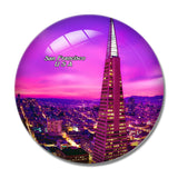 USA America San Francisco Transamerica Pyramid 3D Fridge Magnet Crystal Glass