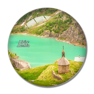 Austria Alpine Lake 3D Fridge Magnet Crystal Glass