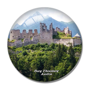 Austria Burg Ehrenberg Castle 3D Fridge Magnet Crystal Glass