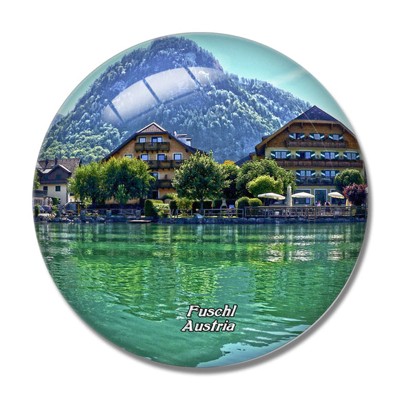 Austria Fuschl Lake 3D Fridge Magnet Crystal Glass