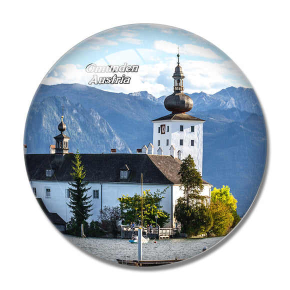 Austria Gmunden Castle Venue 3D Fridge Magnet Crystal Glass