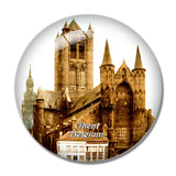 Belgium Saint Nicholas Church Ghent 3D Fridge Magnet Crystal Glass