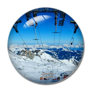 Austria Kitzsteinhorn Kaprun Salzburg 3D Fridge Magnet Crystal Glass