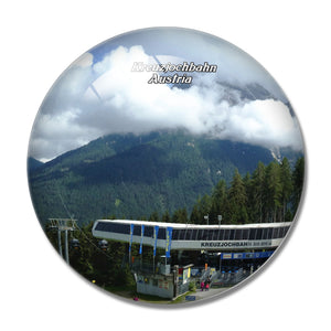 Austria Kreuzjochbahn 3D Fridge Magnet Crystal Glass