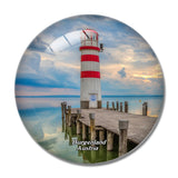 Austria Podersdorf Lake Neusiedl Burgenland 3D Fridge Magnet Crystal Glass