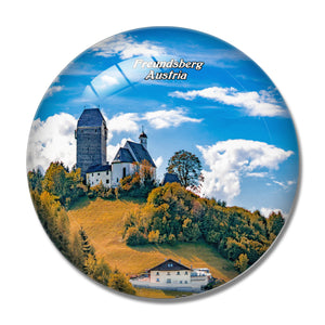 Austria Schwaz Tyrol Castle Freundsberg 3D Fridge Magnet Crystal Glass