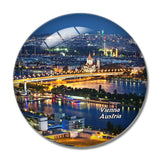 Austria Vienna Night 3D Fridge Magnet Crystal Glass