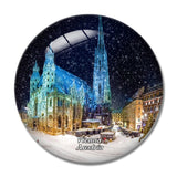 Austria Vienna St Stephan's Cathedral 3D Fridge Magnet Crystal Glass