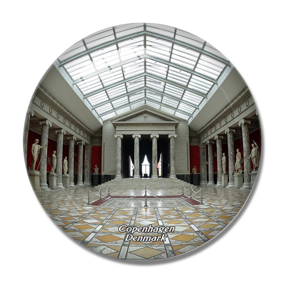 Denmark Copenhagen Glyptotek Museum 3D Fridge Magnet Crystal Glass