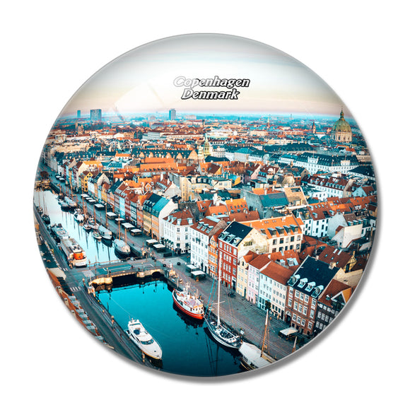 Denmark Copenhagen 3D Fridge Magnet Crystal Glass