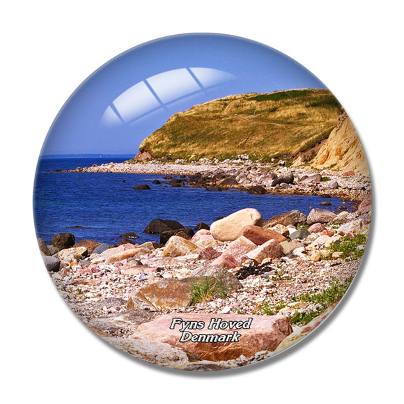 Denmark Fyns Hoved 3D Fridge Magnet Crystal Glass