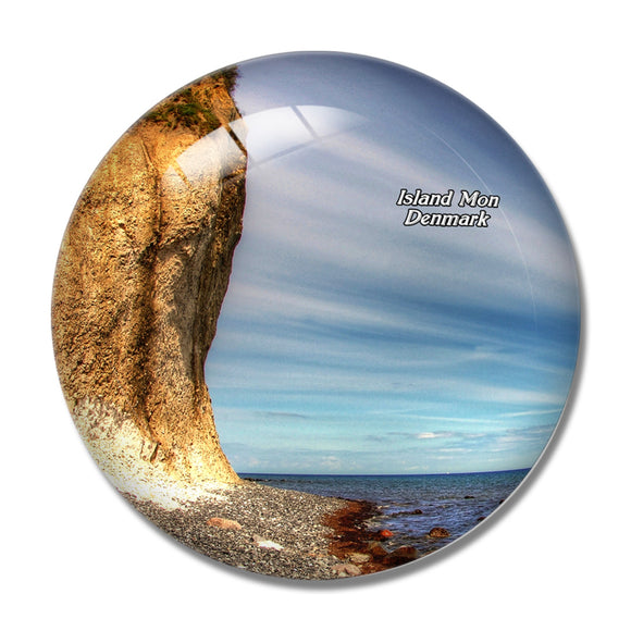 Denmark Island Mon 3D Fridge Magnet Crystal Glass