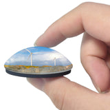 Denmark Pinwheel Hvide Sande 3D Fridge Magnet Crystal Glass