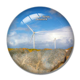 Denmark Pinwheel Hvide Sande 3D Fridge Magnet Crystal Glass