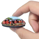 Finland House Porvoo 3D Fridge Magnet Crystal Glass