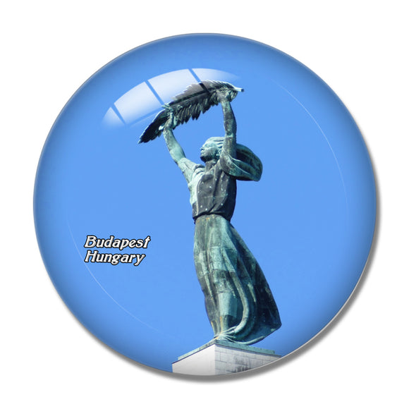 Hungary Budapest Statue 3D Fridge Magnet Crystal Glass