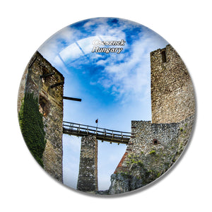 Hungary Castle Csesznek 3D Fridge Magnet Crystal Glass