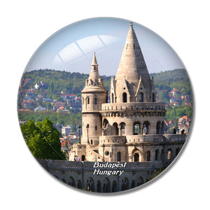 Hungary Fishermen's Bastion Budapest 3D Fridge Magnet Crystal Glass