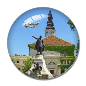 Hungary Kecskemet Statue 3D Fridge Magnet Crystal Glass