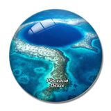 Belize Great Blue Hole 3D Fridge Magnet Crystal Glass