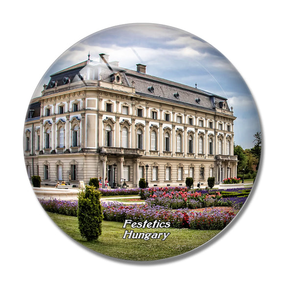 Hungary Keszthely Castle Festetics 3D Fridge Magnet Crystal Glass