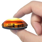 Benin 3D Fridge Magnet Crystal Glass