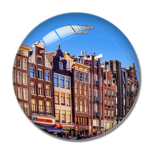 Netherlands Holland Amsterdam Street House 3D Fridge Magnet Crystal Glass