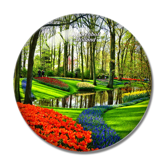 Netherlands Holland Garden Keukenhof 3D Fridge Magnet Crystal Glass