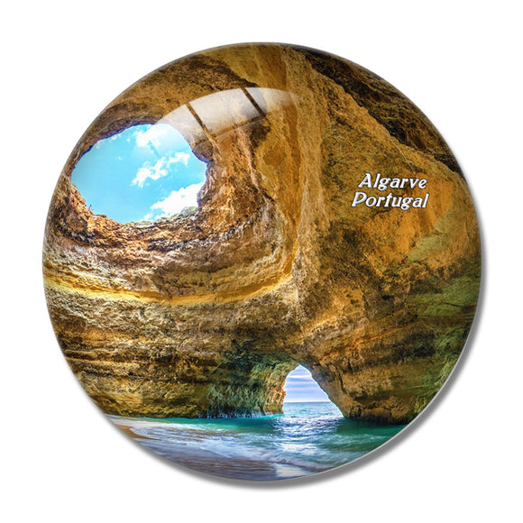 Portugal Algarve Benagil Caves 3D Fridge Magnet Crystal Glass