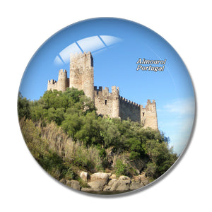 Portugal Almourol Castle 3D Fridge Magnet Crystal Glass