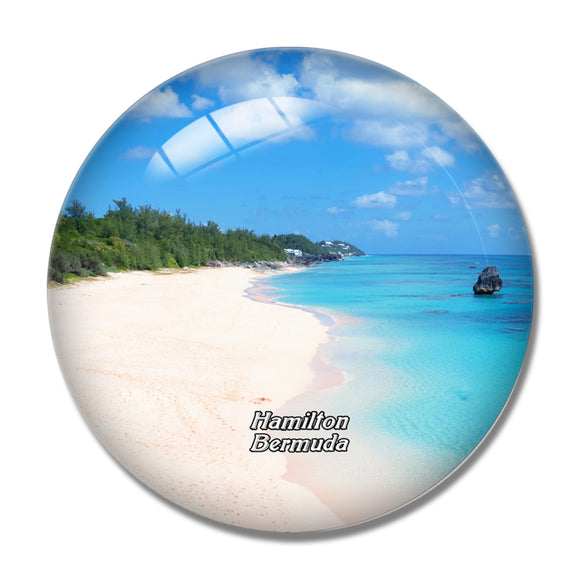 Bermuda Hamilton UK 3D Fridge Magnet Crystal Glass