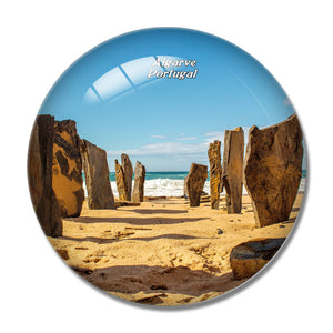 Portugal Beach Stone Algarve 3D Fridge Magnet Crystal Glass